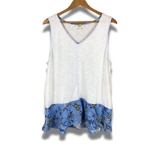 STYLE & CO V-neck Extended Floral Hem Tank Top NWT XXL